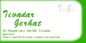 tivadar gerhat business card