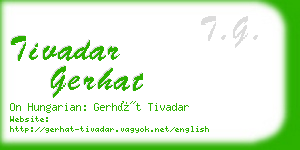 tivadar gerhat business card